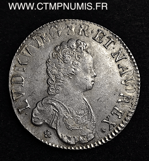 LOUIS XV ECU VERTUGADIN 1716 M TOULOUSE