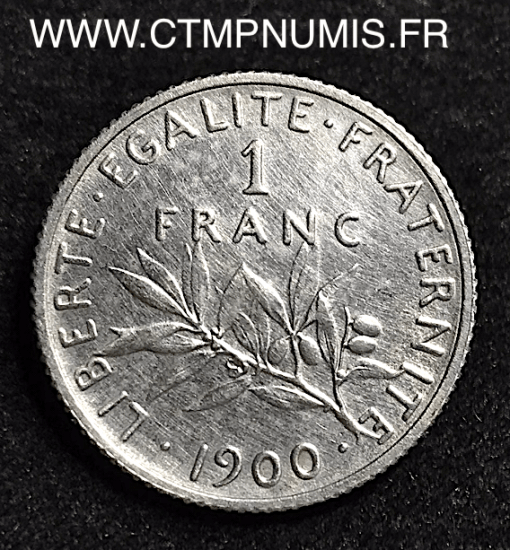 1 FRANC SEMEUSE ARGENT 1900 TTB+