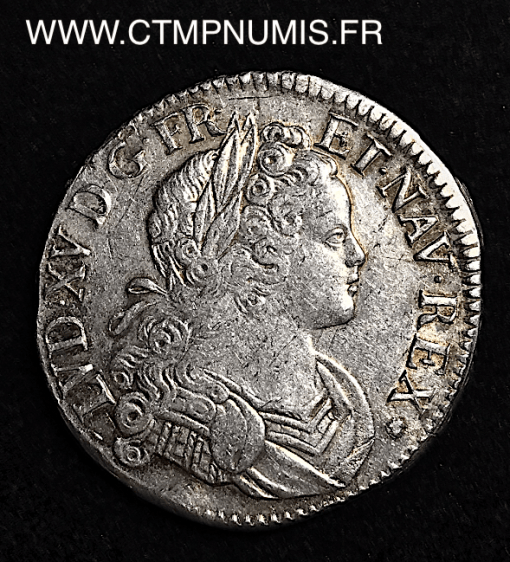 LOUIS XV ECU FRANCE NAVARRE 1718 TOULOUSE