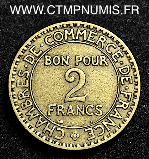 2 FRANCS DOMARD CHAMBRES COMMERCE 1927