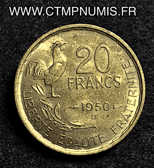 20 FRANCS GEORGES GUIRAUD 1950 B 4 FAUCILLE