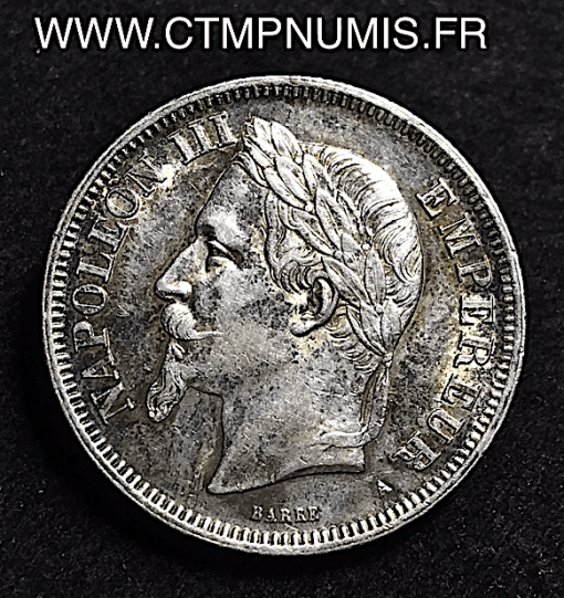 2 FRANCS NAPOLEON III TETE LAUREE 1869 PARIS