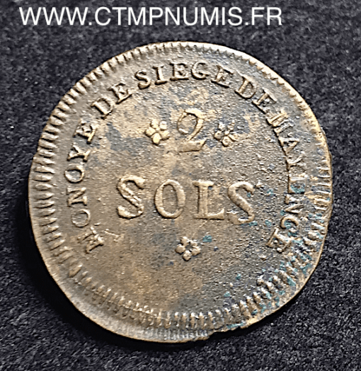 2 SOLS SIEGE DE MAYENCE CONVENTION 1793