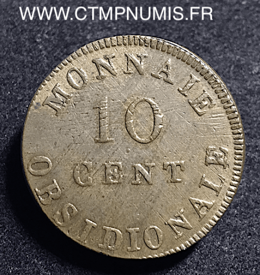 10 CENTIMES SIEGE D'ANVERS LOUIS XVIII 1814 R