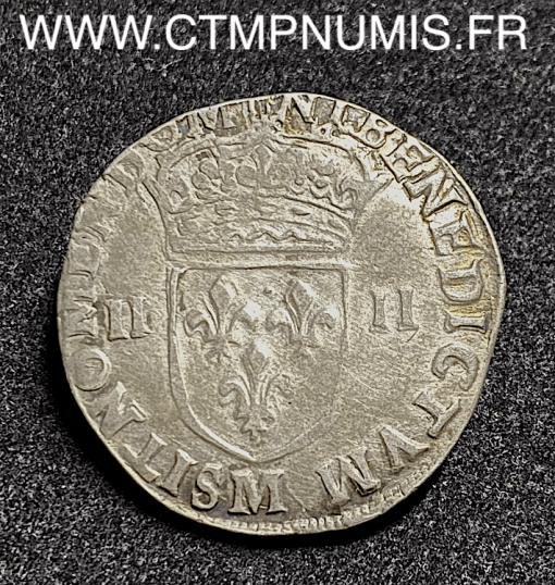 HENRI III 1/4 ECU ARGENT 1587 M TOULOUSE