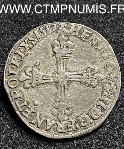 HENRI III 1/4 ECU ARGENT 1587 M TOULOUSE