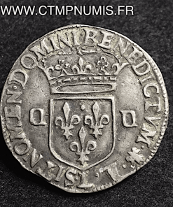 LOUIS XIV 1/4 ECU ARGENT 1649 L BAYONNE TTB