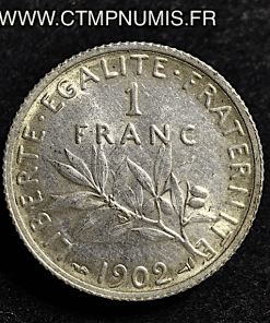 1 FRANC ARGENT SEMEUSE 1902 SUP