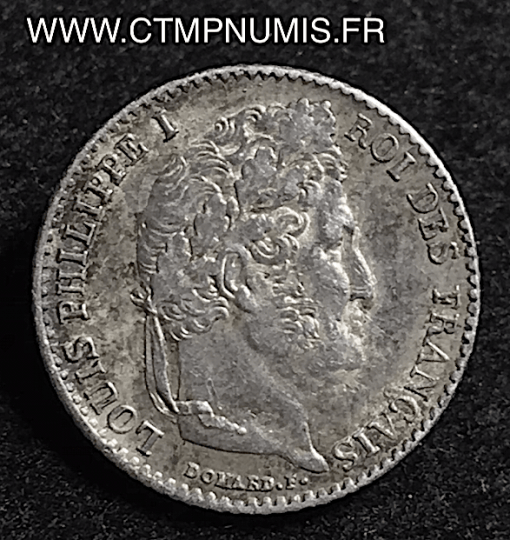 1/4 DE FRANC LOUIS PHILIPPE I° 1835 A PARIS TTB+