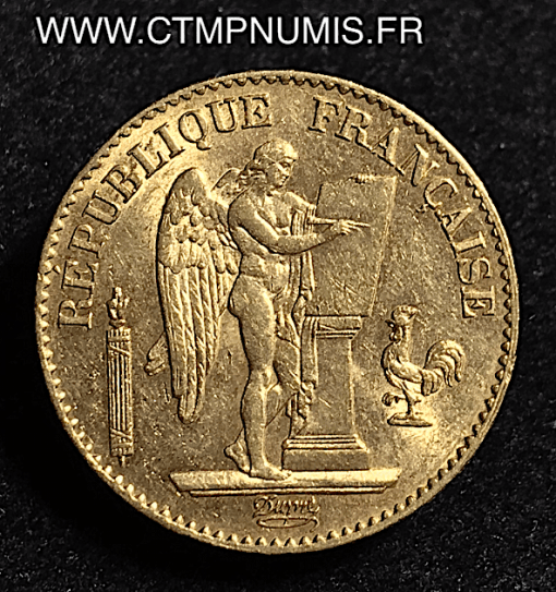 20 FRANCS OR GENIE III° REPUBLIQUE 1892 A PARIS