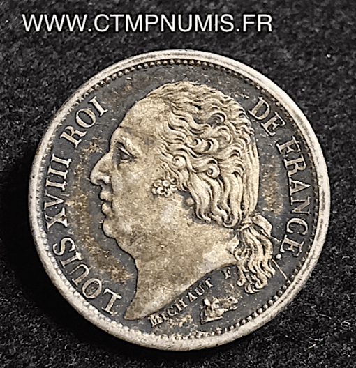 1/2 FRANC ARGENT LOUIS XVIII 1821 A PARIS SUP