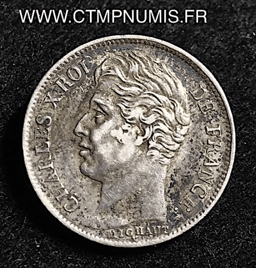1/2 FRANC ARGENT CHARLES X 1827 A PARIS