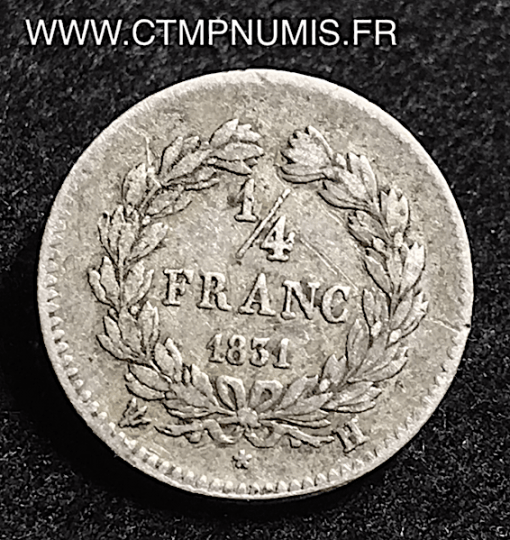 1/4 FRANC LOUIS PHILIPPE 1831 H LA ROCHELLE