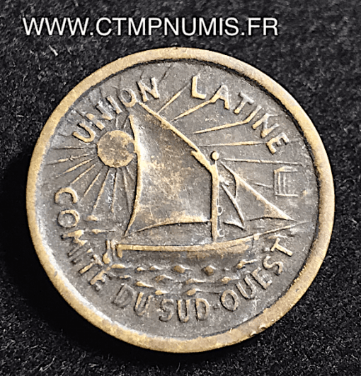 ESSAI 5 CENTIMES CHAMBRE DE COMMERCE  TOULOUSE 1922/1933 BRONZE