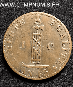 HAITI REPUBLIQUE 1 CENTIME 1846 TTB