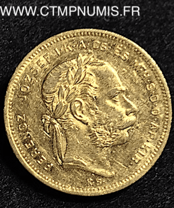 HONGRIE 20 FRANCS 8 FORINT OR 1872