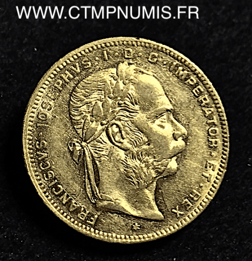 AUTRICHE 20 FRANCS 8 FLORIN OR 1878