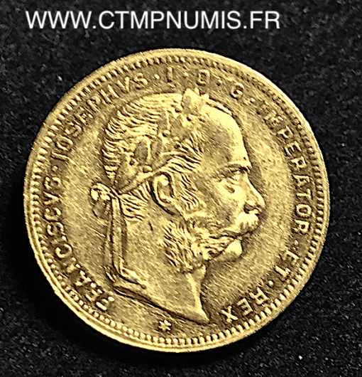 AUTRICHE 20 FRANCS 8 FLORIN OR FRANCOIS 1881