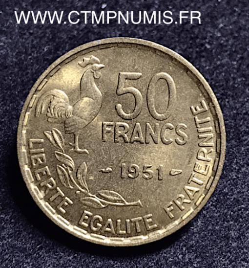 50 FRANCS G. GUIRAUD 1951 SUP+