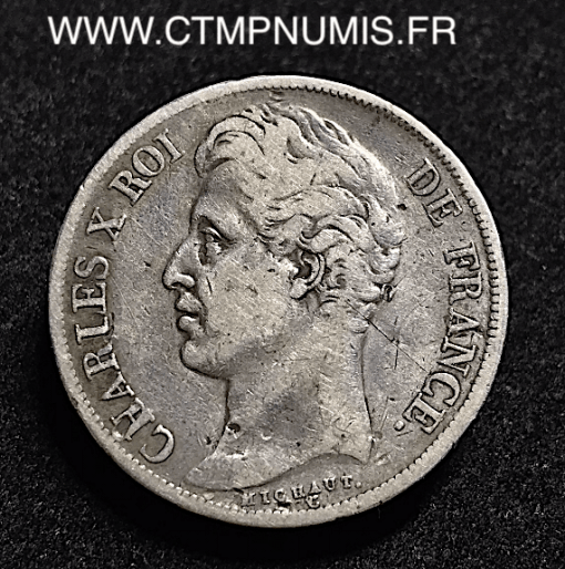 2 FRANCS ARGENT CHARLES X 1826 M TOULOUSE