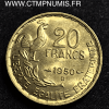 20 FRANCS GEORGES GUIRAUD 1950 B 3 PLUMES