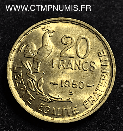 20 FRANCS GEORGES GUIRAUD 1950 B 3 PLUMES