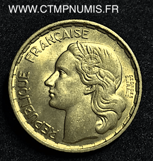 20 FRANCS GEORGES GUIRAUD 1950 B 3 PLUMES