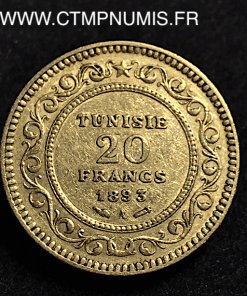 TUNISIE 20 FRANCS OR 1893 A PARIS