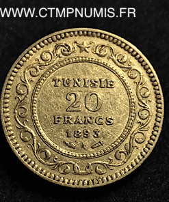 TUNISIE 20 FRANCS OR 1893 A PARIS 