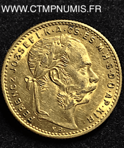 HONGRIE 20 FRANCS 8 FORINT OR 1891