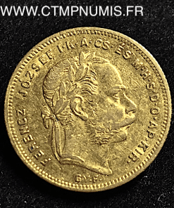 HONGRIE 20 FRANCS 8 FORINT OR 1870