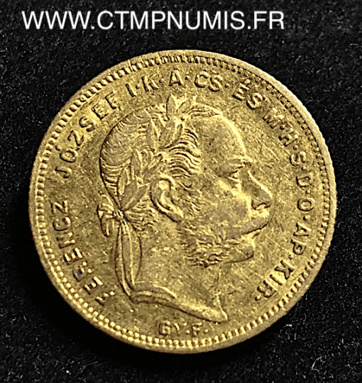 HONGRIE 20 FRANCS 8 FORINT OR 1870