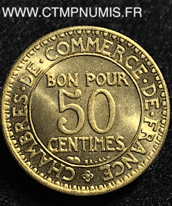 50 CENTIMES CHAMBRES DE COMMERCE 1923