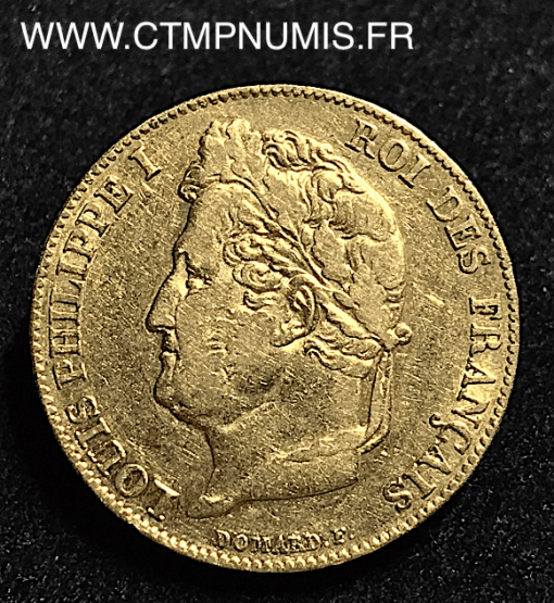 20 FRANCS OR LOUIS PHILIPPE I° 1839 W LILLE