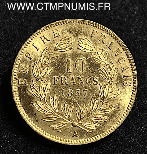 10 FRANCS OR NAPOLEON III 1857 A PARIS