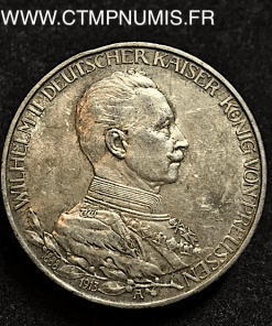 ALLEMAGNE PRUSSE 3 MARK GUILLAUME II 1913 A