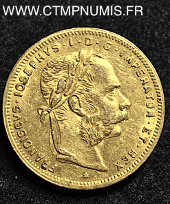 AUTRICHE 20 FRANCS 8 FLORIN OR 1888