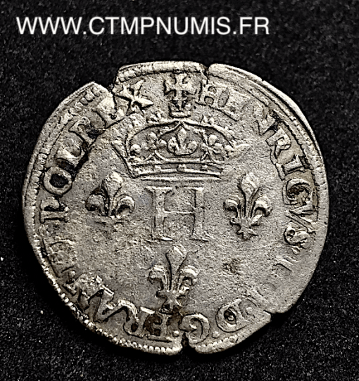 HENRI III DOUBLE SOL PARISIS ARGENT 1581 PARIS