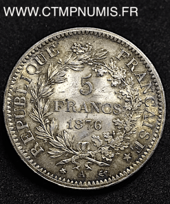 5 FRANCS ARGENT HERCULE 1876 A PARIS 