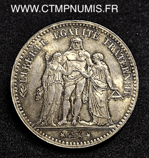 5 FRANCS ARGENT HERCULE 1876 A PARIS