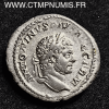 CARACALLA DENIER ARGENT R/ APOLLON LYRE