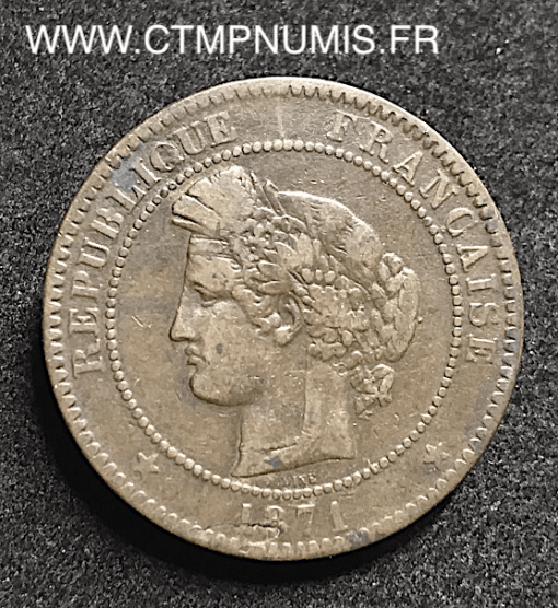 10 CENTIMES CERES 1871 K BORDEAUX RARE