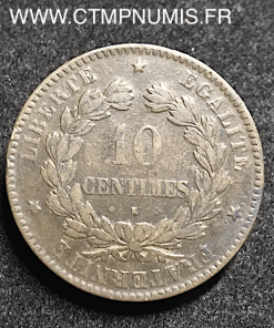 10 CENTIMES CERES 1871 K BORDEAUX RARE