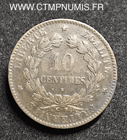 10 CENTIMES CERES 1871 K BORDEAUX RARE