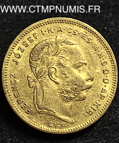 HONGRIE 20 FRANCS 8 FORINT OR 1870 GYF