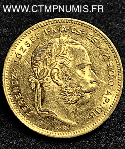 HONGRIE 20 FRANCS 8 FORINT OR 1875 KB