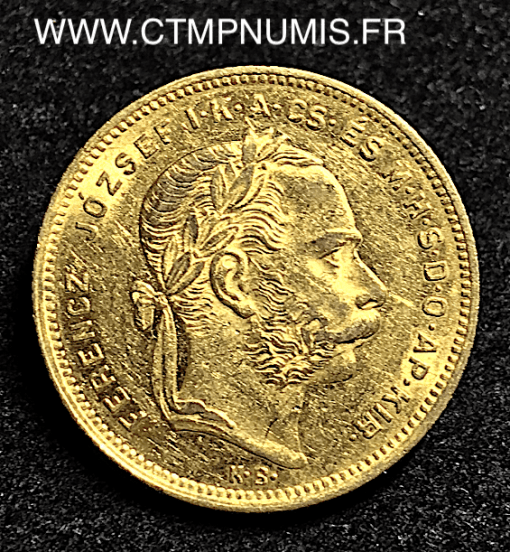 HONGRIE 20 FRANCS 8 FORINT OR 1875 KB