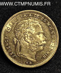 HONGRIE 20 FRANCS 8 FORINT OR 1876 KB