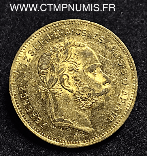 HONGRIE 20 FRANCS 8 FORINT OR 1878 KB