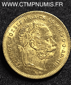 HONGRIE 20 FRANCS 8 FORINT OR 1879 KB